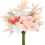 Kunstbloem zijden hortensia bloemstukken, witte bloem faux planten boeketten voor bruiloft decoraties, plastic bloemen tafel centerpieces voor thuis, tuin, kantoor decor (2, wit)
