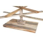 HWC-H77 Decoratieve kerstboom, 3D-kerstboom, kerstdecoratie, shabby look, dennenhout, verstelbaar, 130 x 82 x 82 cm, naturel