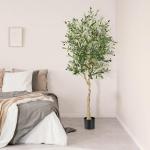 Olijfboom, kunstplant, 182 cm, grote in pot, kunstboom, lijkt op een echte plant, plastic plant, decoratie, woonkamer, slaapkamer, kantoor (182 cm, 1)