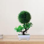 Plantenbak, kunstplant, kunstdecoratie, plantenornament, kunstplanten in pot voor salontafel, decoratie, kantoor, thuis