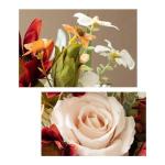 Kunstblumen Nordic Light Luxus-Kunstblumen in moderner Glasflasche – Elegante Blumendekoration, 14,5 x 40 cm für das Wohnzimmer für jeden Anlass