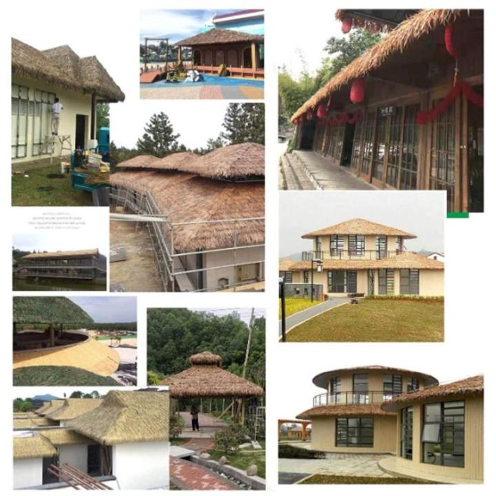 Palm Thatch Loper Roll kunstmatige Thatch tegel kunststof Thatch Kunstmatige voor Park Seaside Scenic Spot Decoratie stro dak dakdakrand Fake Thatch boerderij dakdecoratie Robuust 