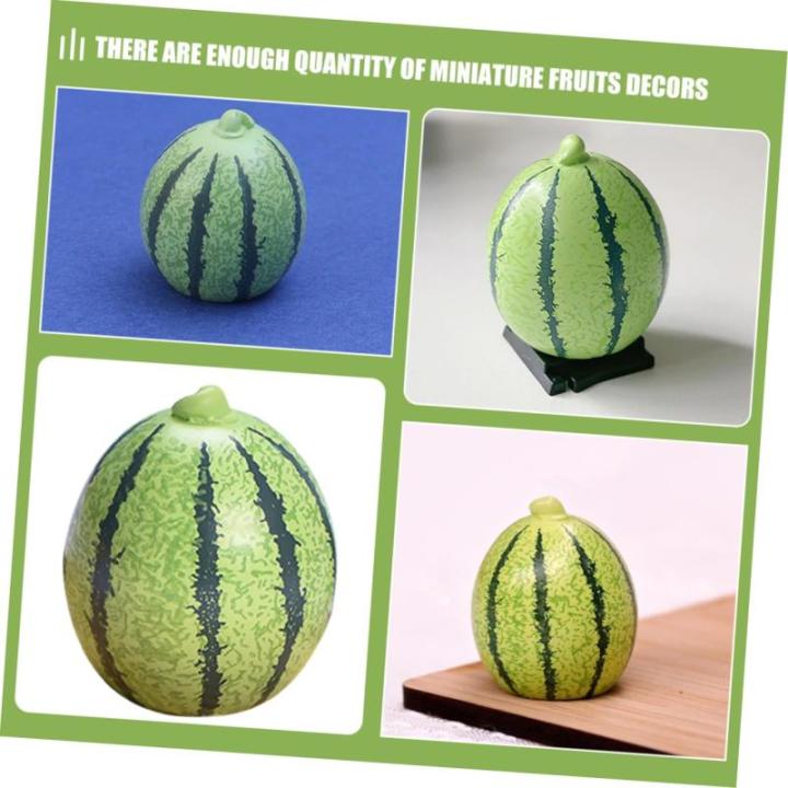 5 Sätze Künstliche Früchte Künstliche Frucht Künstliches Lebensmittel-küchenspielzeug Kunstobst Spielzeug Für Kinder Layout-szenendekor Mini-früchte Harz Green 8 Stück * 5