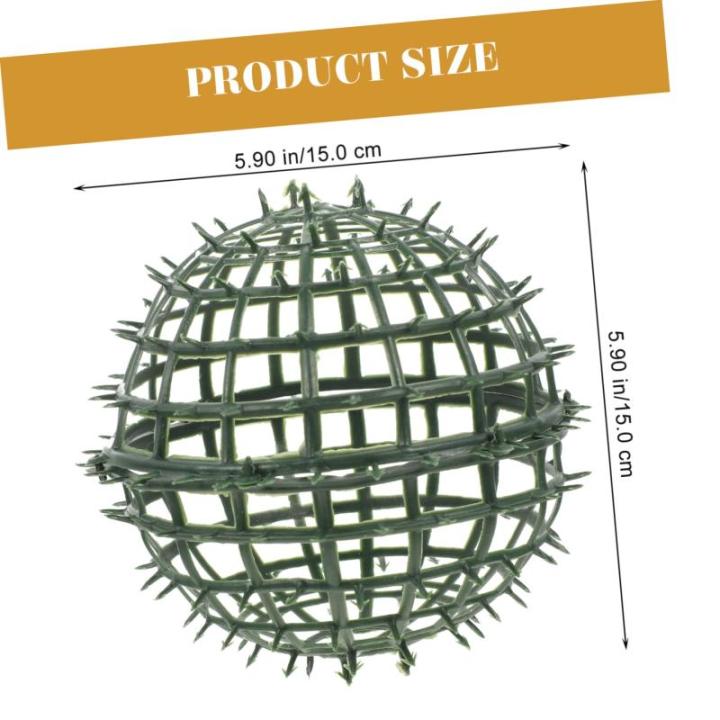 12 STK Blumenarrangement Pflanzenregal Künstliche Pflanze Topiary-Rahmen Fälschung Grünes Rahmengestell Topiary Kugelrahmen DIY-blumenball-zubehör Runden Kunstrasen Green Plast