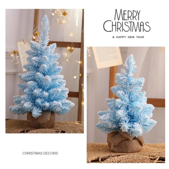 Home Table Tip Künstlicher rosafarbener Weihnachtsbaum aus Kiefernholz, Mini-Weihnachtsbaum mit Beflockung, realistische Weihnachtsdekoration für Heimbüro-Dekorationen, Tischdek