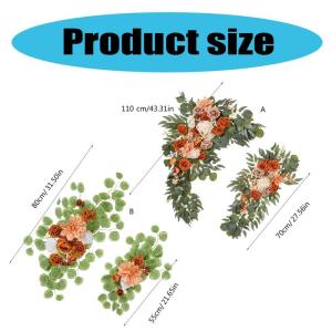 2 Stück Künstliche Hochzeitsblumendekorationen Hängende Blumenarrangements Hochzeitszeremonie Empfangsdekoration Freien