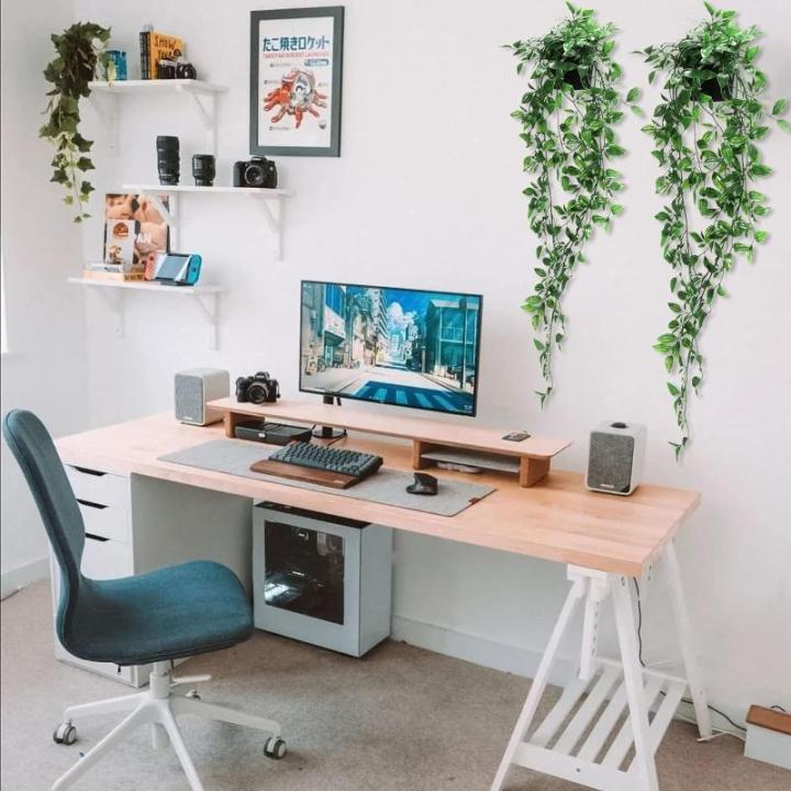 3 x kunstmatige potplanten, groene hangplant voor binnen en buiten, hangende slingers voor bruiloft, tuin, hangmanden, wanddecoratie