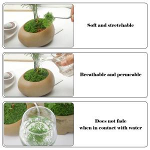 50 g kunstmos, natuurlijk donkergroen, kunstmos, knutselmos, kunstmos, kunstmos, , groene planten, mosbladeren, filamenteus kunstmos voor bloemen, planten, tuin, gazon,