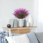 12 bundels kunstbloemen, balkon, weerbestendig, kunstbloemen, outdoor, uv-bestendig, , plastic boeket, voor balkonbakken, tuin, raam, decoratie, fuchsia