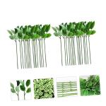 80 STK Rosenstiel künstliche blüten Artificial Künstlicher Blumenstrauß Hochzeitsstraußdraht hojas künstliche Rosen künstlicher Pflanzenstamm simulierte Blumenstiele Draht.