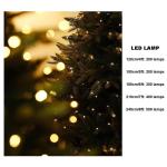 Fichten Weihnachtsbaum mit Licht, Künstlicher Weihnachtsbaum mit Metallständer und Aufklappbaren Zweigen, Erstklassige Weihnachtsdekoration(210cm/7ft)