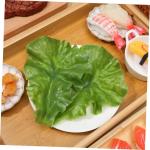 1 Satz Lebensmitteldekor Kunstpflanze Künstliche Pflanzen Künstliches Gemüse Lebensechtes Gemüse Realistisches Gemüseblatt Simulation Von Salatblattmodellen PVC Green 4 Stück