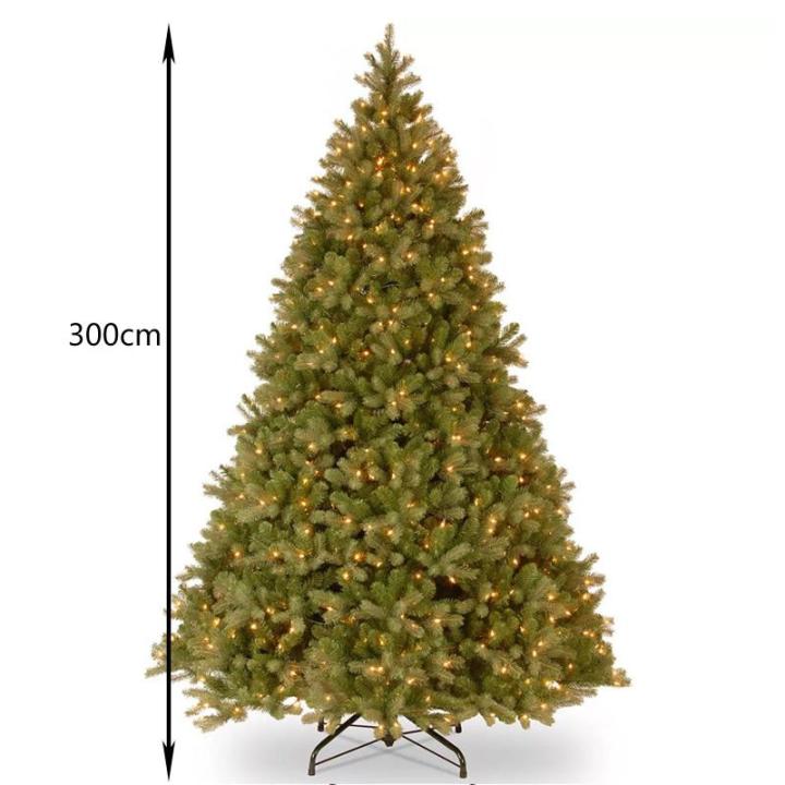 7Ft Vorbeleuchteter künstlicher Weihnachtsbaum aus voller Tanne, Weihnachtsdekoration mit Zweigspitzen, Einfache Montage, Zusammenklappbarer Metallständer,XL