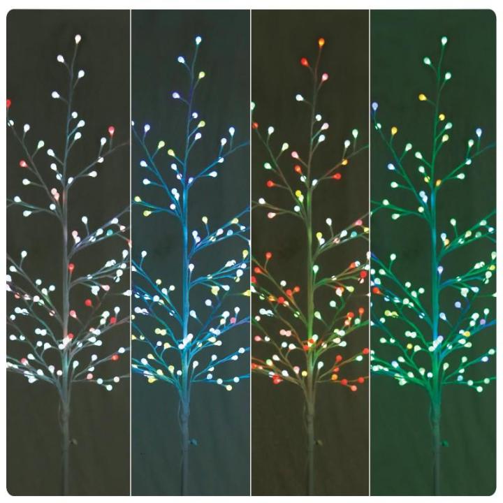 CushHom Led-lichtboom voor binnen en buiten, voor binnen en buiten, kleurrijk licht, lichtdecoratie, IP44, 180 cm, 200 leds