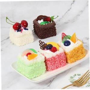 Fake Kuchen künstliche Kuchen 6 Stücke Simulation Kuchen Modell Kuchen Dekor Kühlschrank Magnet Shop Zubehör Dekorative Realistisches Essen