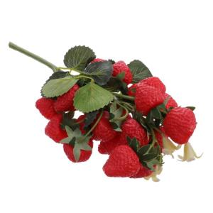 4 Stück Simulierte Obstspieße Künstliche Erdbeeren Lebensechte Obst Requisiten Künstliche Früchte Für Die Dekoration Künstliche Früchte Dekor Obst Requisiten