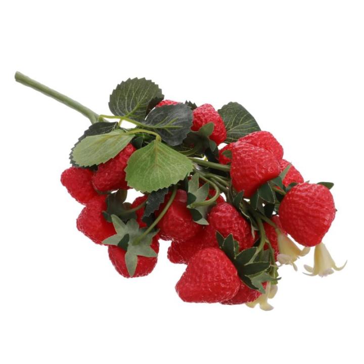 4 Stück Simulierte Obstspieße Künstliche Erdbeeren Lebensechte Obst Requisiten Künstliche Früchte Für Die Dekoration Künstliche Früchte Dekor Obst Requisiten
