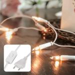 832051 Mini-lichtketting voor , 20 reservelampen, heldere warme verlichting, verlicht 2,85 m, witte lichtketting met 20 lampjes met stekker voor Kerstmis < 59 lumen