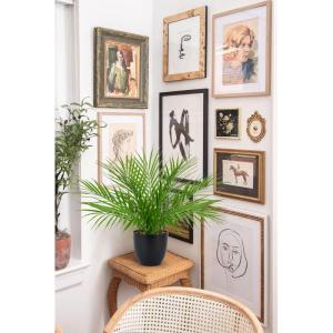 Kunstplant 38 cm nepplanten in potten kunstmatige areca palmplant decoratieve in pot realistische tropische kamerplant binnen voor thuiskantoor slaapkamer badkamer keuken bureau de