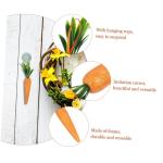 1 Satz Karotten-Ornament Falsches Karottendekor Exquisite Partydekoration Miniaturdekoration Easter Decoration Ozdoby Wielkanocne Karotten-dekor Kreative Ostergeschenke Schaum 12st