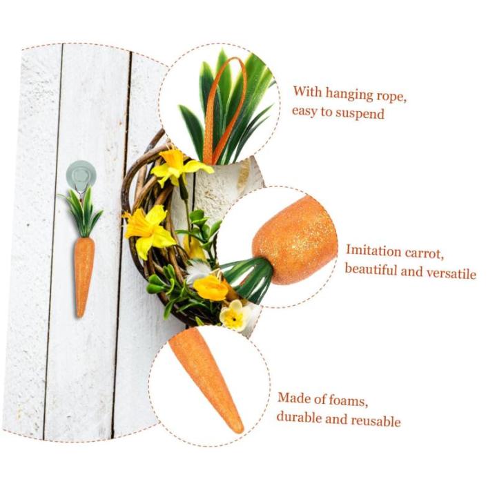 1 Satz Karotten-Ornament Falsches Karottendekor Exquisite Partydekoration Miniaturdekoration Easter Decoration Ozdoby Wielkanocne Karotten-dekor Kreative Ostergeschenke Schaum 12st