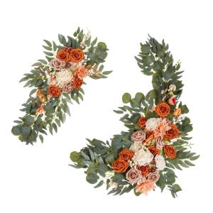 2 Stück Künstliche Hochzeitsblumendekorationen Hängende Blumenarrangements Hochzeitszeremonie Empfangsdekoration Freien