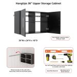 HangUps Oberer Aufbewahrungsschrank, 91,4 cm, Schwarz