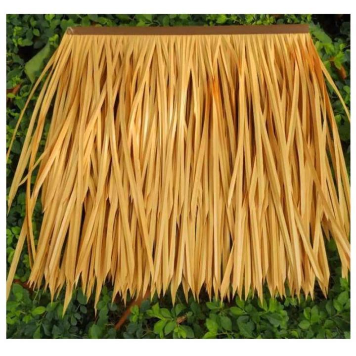 Simulation Strohfliese künstlicher Pavillon Grasschuppen Holzhaus Kunststoff gefälschtes Stroh schwer entflammbar dekoratives Stroh PVC Farm Simulation Strohfliese ( Color : Colo