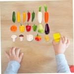 3 Sätze Gefälschtes Gemüse Kinderknallzeug Schaumgemüse Lebensmitteldekor Realistisches Gemüse Künstlicher Pfeffer Kognitives Spielzeug Für Kinder Gemüse-Modell-dekor 17 St