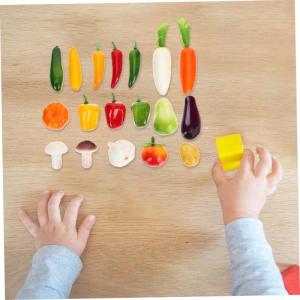 3 Sätze Gefälschtes Gemüse Kinderknallzeug Schaumgemüse Lebensmitteldekor Realistisches Gemüse Künstlicher Pfeffer Kognitives Spielzeug Für Kinder Gemüse-Modell-dekor 17 St