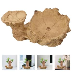 Brasilianisches Holz-Keramik-Tablett, brasilianische Holzpalette, Keramik-Pflanzenuntersetzer Büro-Schreibtisch-Dekoration, Blumentopf, Pflanzenuntersetzer for Töpfe, Pflanzentab