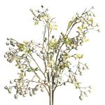 Künstliche Beerenzweige mit langem Stiel, 60 cm, weiße Beerenstiele, künstlicher Beerenstrauß für Tischdekoration, Vase, Heimdekoration, Weihnachtsdekoration, 4 Stück
