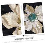 15st Weihnachtsblume Christbaumschmuck Weihnachtssternkranz Selber Machen Weihnachtssternblüten Künstliche Pflanzen Im Freien Weihnachtsglitter Künstliche Golden Plastik