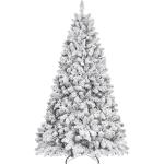 Vija Kunstkerstboom, versierde kerstboom, gevlokte look met standaard, buigbare 995 pvc-takken, moeilijk ontvlambaar, opvouwbare kerstboom, dennenboom, 180 cm