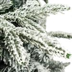 Kunstkerstboom voor montage extra dennenboom gevuld met dubbele gecombineerde bladeren 150-210cm Abies C/metalen standaard (Besneeuwde Kudde, 150cm 481Tips)