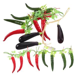 1 Satz kleine Fotorequisite multifunktionales Chili-Modell künstliche Aubergine küchendekoration Hausdekoration landwirtschaftliches Zubehör Aufhängendes Chili-Modell Schaum