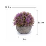 Plastic Nep Planten met Potten Decoratieve Kleurrijke Levensechte Bloem voor Thuis/Kantoor Decor Pak van 6