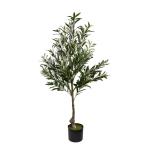 Kunstmatige olijfboom 115 cm kunstplant boom Olea kunstboom hoge stam