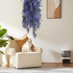 2 stuks kunstmatige hangende bloemen plastic planten, kunstmatige hangplanten buiten, hangende plant, nepplanten voor binnen, moutgras decoratie voor thuis, tuin, binnen, buiten, w