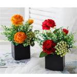 Kunstblumen Künstliche Blumen, Pflanzen im Topf, gefälschte Blumenornamente für die Heimdekoration, simulierte Blumen für Zuhause/Schlafzimmer/Büro für jeden Anlass