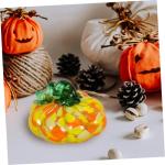 5St Kürbishandwerk Kürbis ernten Kürbis-Tischdekoration Kürbis-Requisite Tisch-Kürbis-Figur Halloween Dekoration Herbst Dekoration Kürbis aus mundgeblasenem Glas Hausbedarf