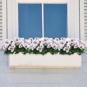 10 bundels kunstbloemen zoals echt balkon, kunstbloemen, buiten, uv-bestendig, weerbestendig, kunstbalkonplanten, balkonbloemen voor huis, vensterbank, bruiloft, decoratie (wit)