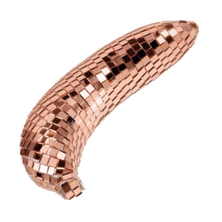 4 Stück Bananenornamente Dekoration Statue Mir Fruchtschmuck Bananen-Wohnkultur Bananenmodus für Disco-Party Disco-Fruchtmodell Disco-Frucht-Requisite dekorative Früchte Schaum