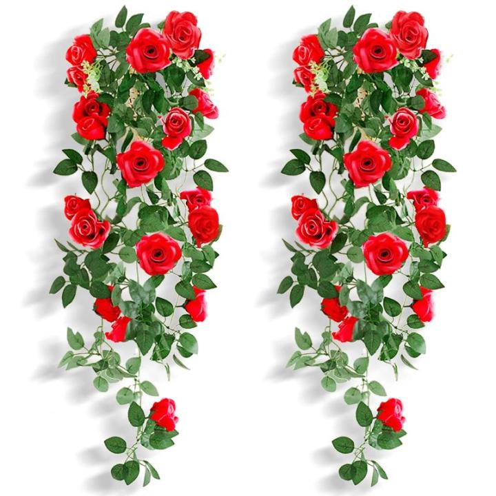 2 stuks kunstmatige blauweregen bloemen kunstmatige hangende mand plant wijnstok nep zijde hangende bloem voor tuin muur hek bruiloft balkon outdoor indoor huis deur decoratie