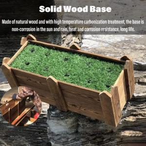 Bamboe Bladeren DIY Decor Scherm met Houten Basis 1,5 m Hoge Faux Potplant voor Restaurant Kantoor Natuurlijk Groen Ontwerp Eenvoudige Montage en Onderhoud Indoor Outdoor Home Deco