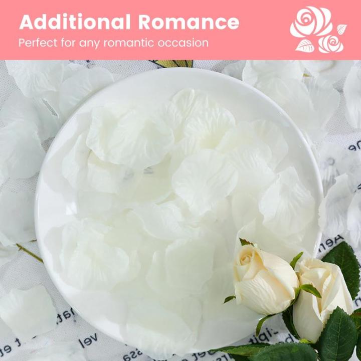1200 stück Künstliche Rosenblätter, Romantische Rosenblätter Deko, Künstliche Rosenblüten Getrocknet für Hochzeit, Valentinstag, Jahrestag, Tischdekoration, Geburtstag, roma