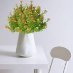 Deko Blumen Künstlich Pflanzen Künstliche Blume für Außen Innen Kunstpflanzen Kunstblumen Basteln für Home Wanddekoration Büro Küche Garten 0813