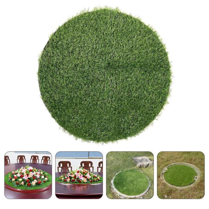 Schachtdeksel Decoratie Gazon Pluizig Rond Tapijt Placemat Van Kunstgras Rond Kunstgras Kunstgras Placemats Kunstgras Kunststof Ronde Mat
