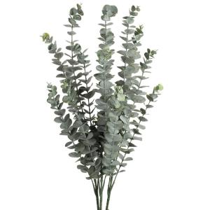 3 stuks kunstmatige eucalyptusplanten, , decoratie, eucalyptus met 5 takken, droogbloemen, decoratie voor woondecoratie, hoogte 87 cm