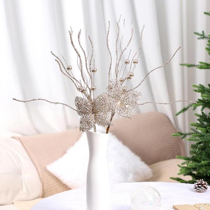 6 Stück Weihnachtspflanzenarrangement für Weihnachtskränze Thanksgiving Hochzeit Dekorationen